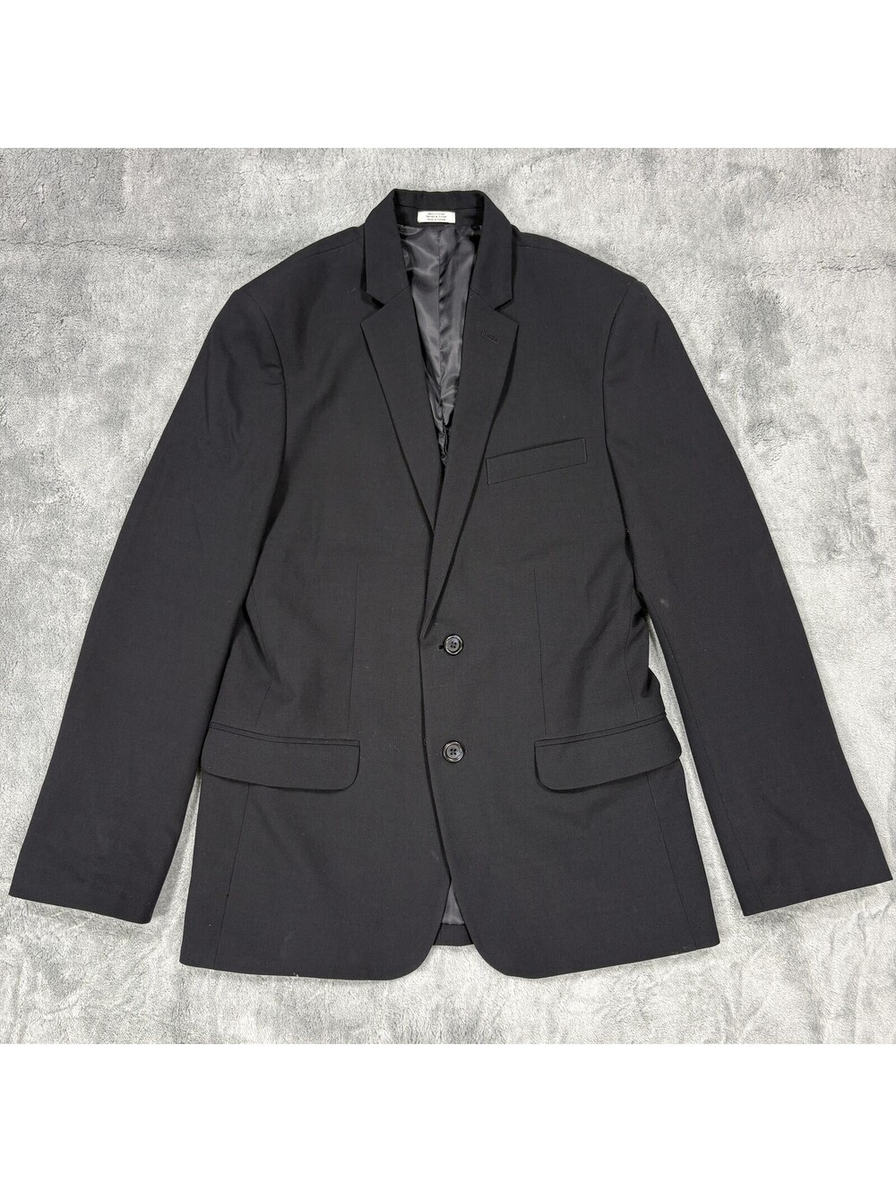 Calvin Klein Women's Size 16 Black Blazer Stretch Two Button Notch Lapel Lined